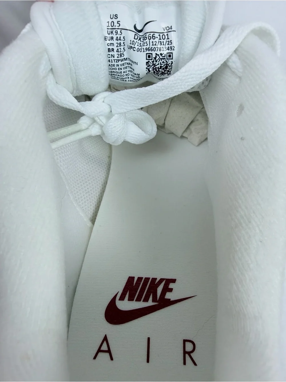 Nike Air Max Solo White Hemp Noble Red Men's Size 10.5 Sneakers New in Box